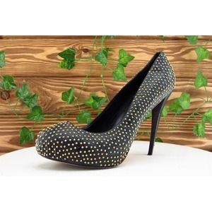 Alexander Wang Women Sz 38 M‎ Black Platform Leather Shoes